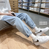 Men Jeans Straight-Leg Pants Autumn Denim Loose
